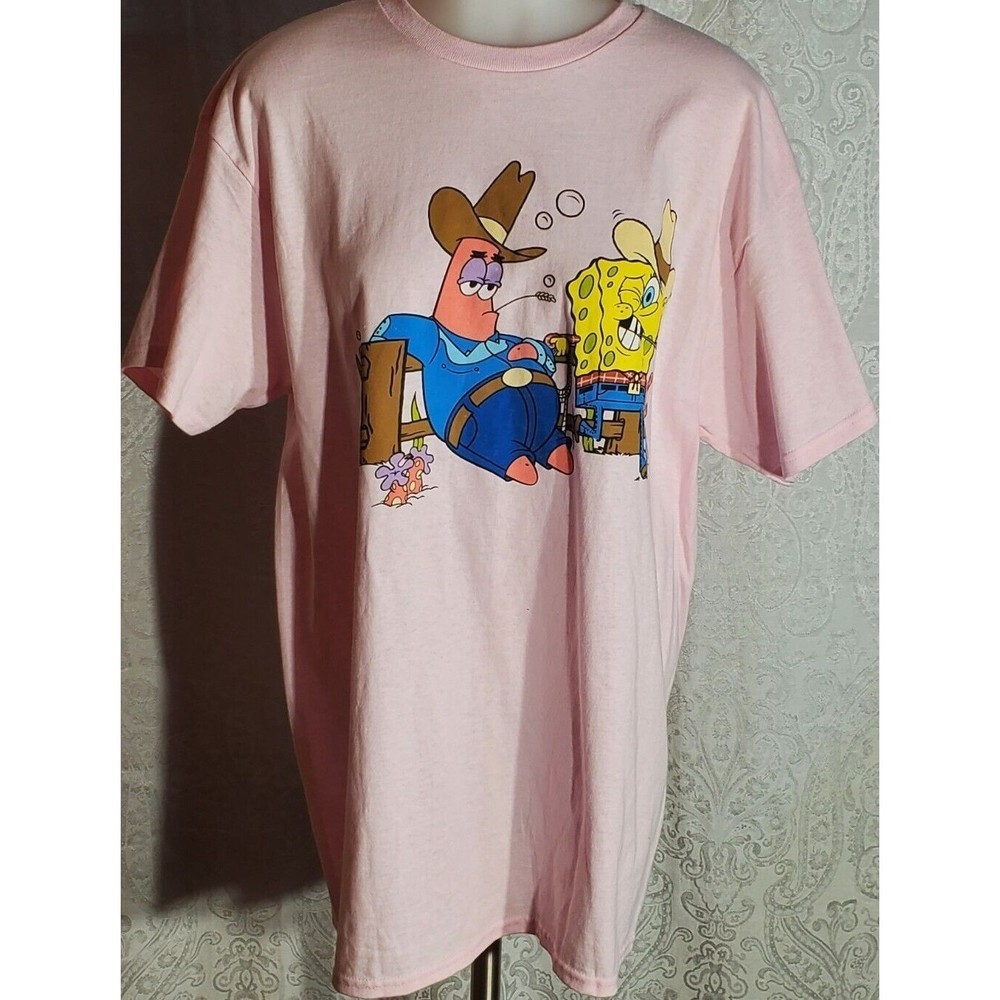 𝅺Nickelodeon Spongebob Squarepants & Patrick T-shirt Unisex Graphic Size Large